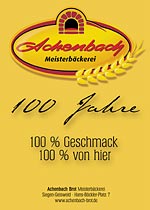 Plakat 100 Jahre Achenbach Brot