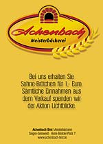 Plakat Spendenaktion Achenbach Brot