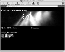 WebSite Christmas Concerts 2003