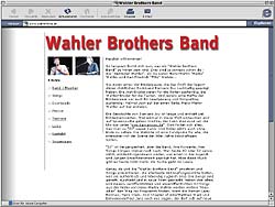 WebSite Wahler Brothers Band